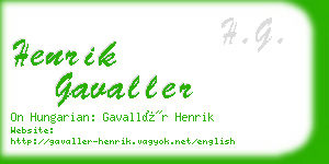 henrik gavaller business card